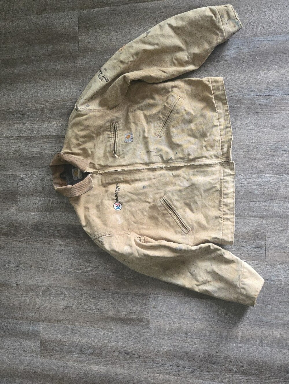 Vintage Carhartt Detroit Jacket  J01 BRN Blanket Line Brown Canvas 46 Reg 90s